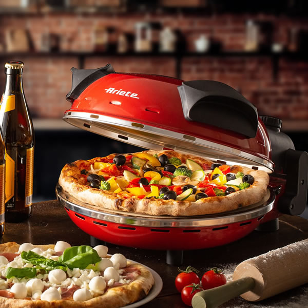 ARIETE 909 macchina e forno per pizza 1 pizza(e) 1200 W Nero, Rosso, Fornetti elettrici in Offerta su Stay On